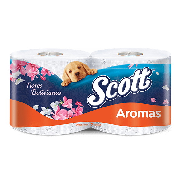 scott aromas 2 rollos pack naranja flores bolivianas