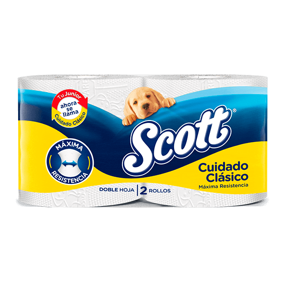 scott cuidado completo 2 rollos pack amarillo y azul